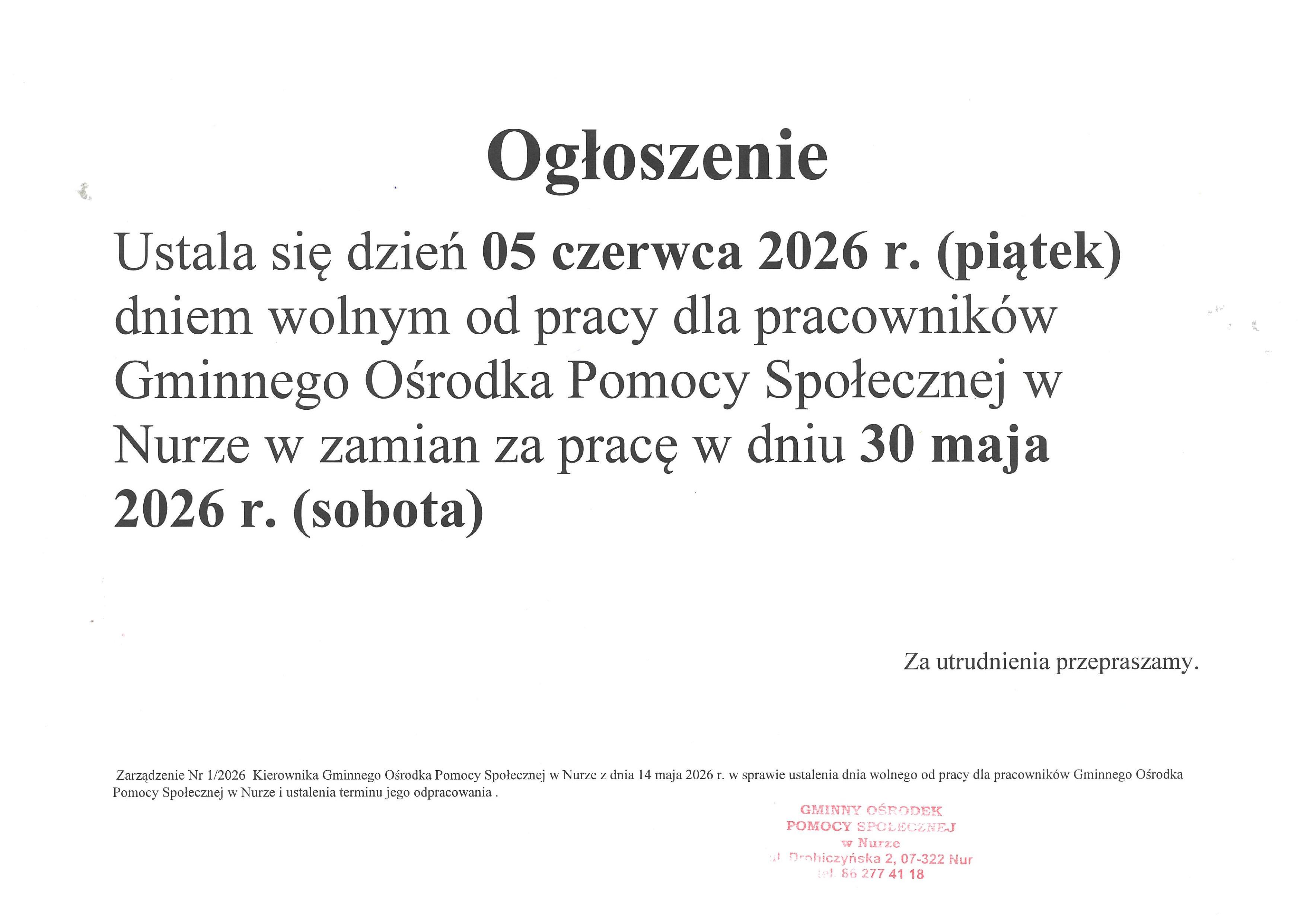 Ogłoszenie